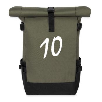 10 - Roll Top Backpack - olive/black - Front