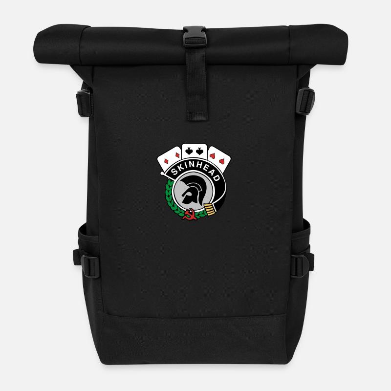 Trojan redskinhead - Rolltop Rucksack - Schwarz