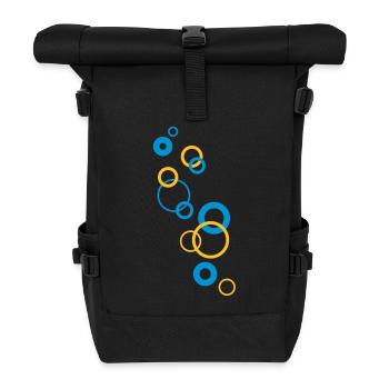 bubbles - Roll Top Backpack - black - Front
