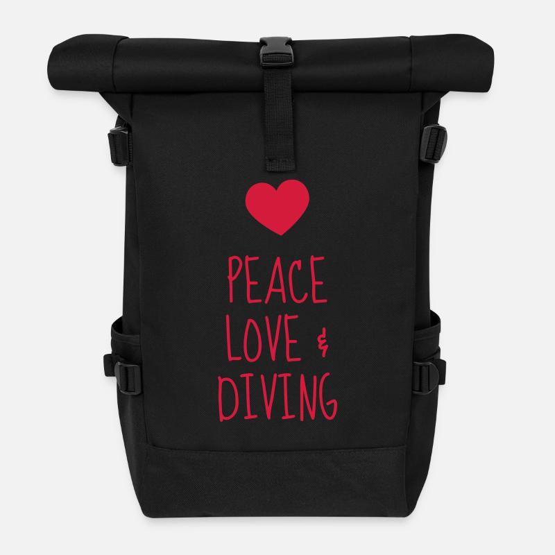 Plongée Sous-Marine / Plongeur / Diver / Natation - Sac à dos roll top - noir