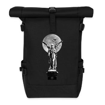 Ange de la mort devant la lune avec des chauves-souris - Sac à dos roll top - noir - Devant