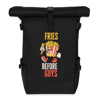 Frites Befor Guys Drôle Français Français Design - Sac à dos roll top - noir - Devant