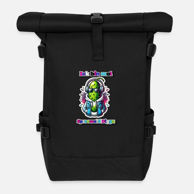 Je suis mal - Sac à dos roll top - noir