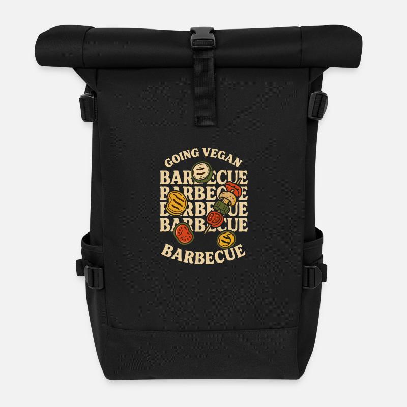 Vegan Barbeque - Rolltop Rucksack - Schwarz