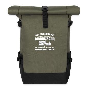 LDN Marburger - Rolltop Rucksack - Olive/Schwarz - Vorne