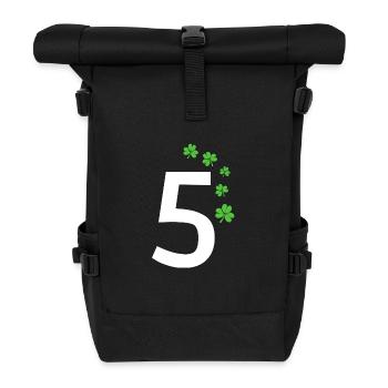 5 - Roll Top Backpack - black - Front