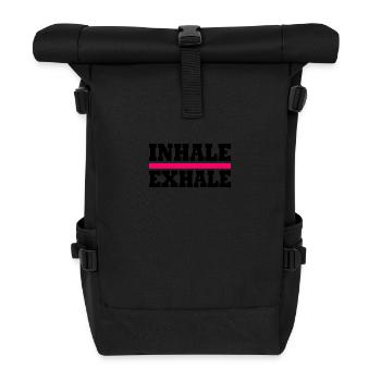 Inhale exhale - Roll Top Backpack - black - Front