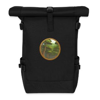 Waldliebe für Groß und Klein - Rolltop Rucksack - Schwarz - Vorne