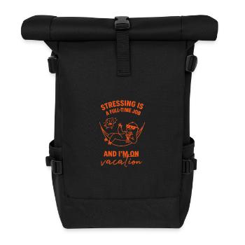 Relax no stress - Roll Top Backpack - black - Front
