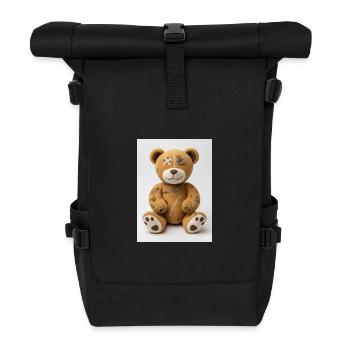 teddy - Roll Top Backpack - black - Front