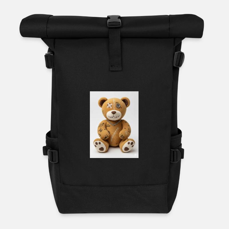 teddy - Roll Top Backpack - black