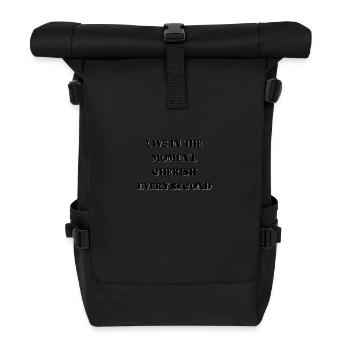 Vivez l’instant présent, chérissez chaque seconde - Sac à dos roll top - noir - Devant