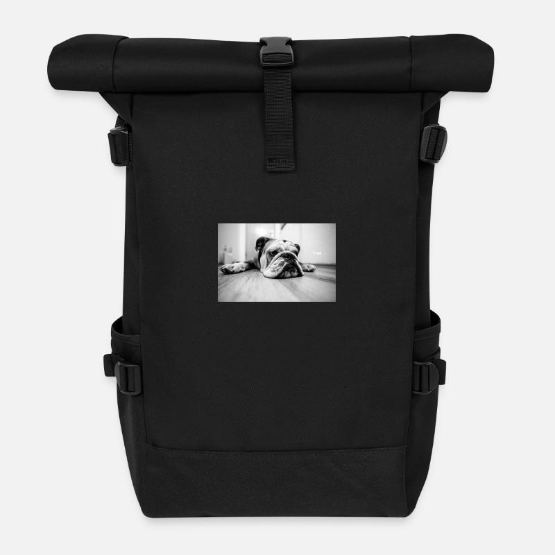1200 Bulldogge - Rolltop Rucksack - Schwarz