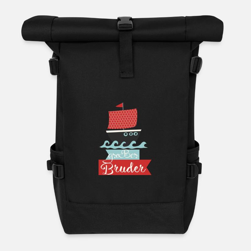 großer Bruder Schiff - Rolltop Rucksack - Schwarz