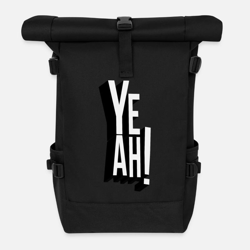 yeah - Roll Top Backpack - black