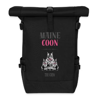Maine Coon - The crew - Roll Top Backpack - black - Front