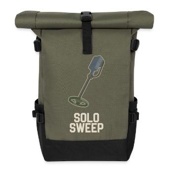 Introverted metal detector hobbyist - Roll Top Backpack - olive/black - Front