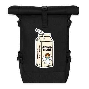Angel Tears Karton - Rolltop Rucksack - Schwarz - Vorne