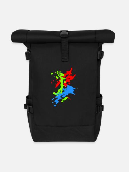 flecken - Rolltop Rucksack - Schwarz