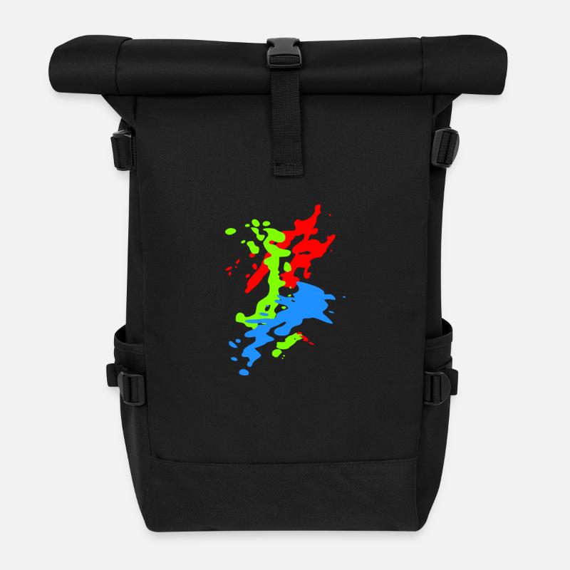 flecken - Rolltop Rucksack - Schwarz
