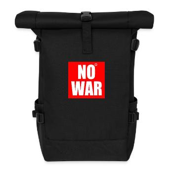 No war - Roll Top Backpack - black - Front