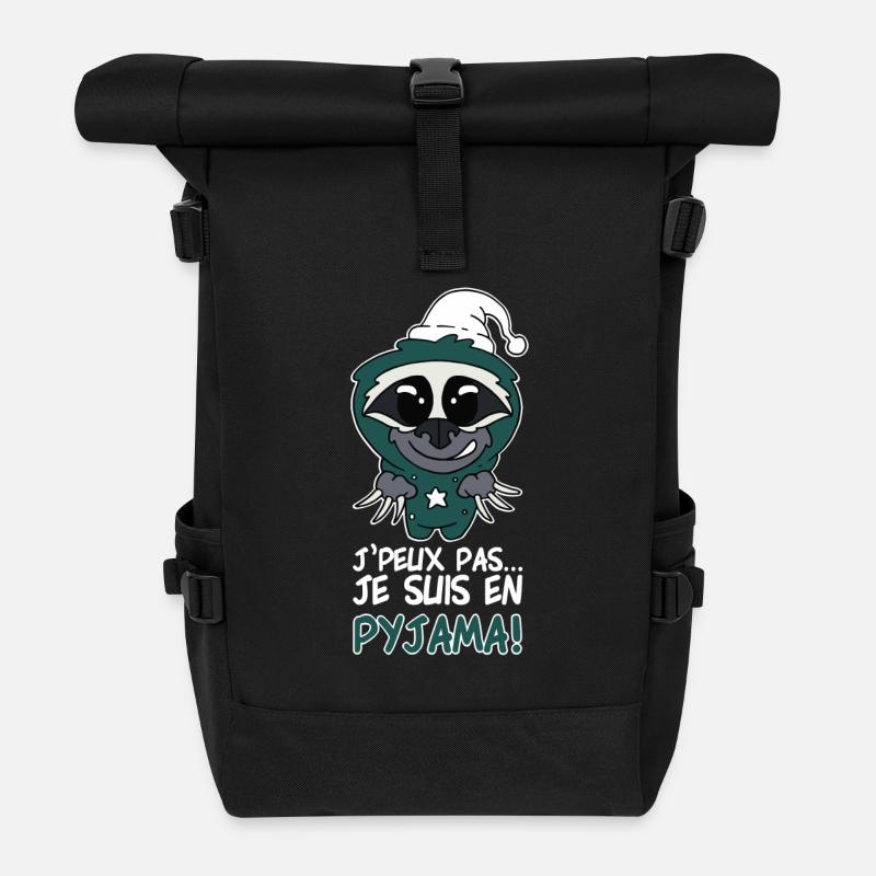Je peux pas - Sac à dos roll top - noir