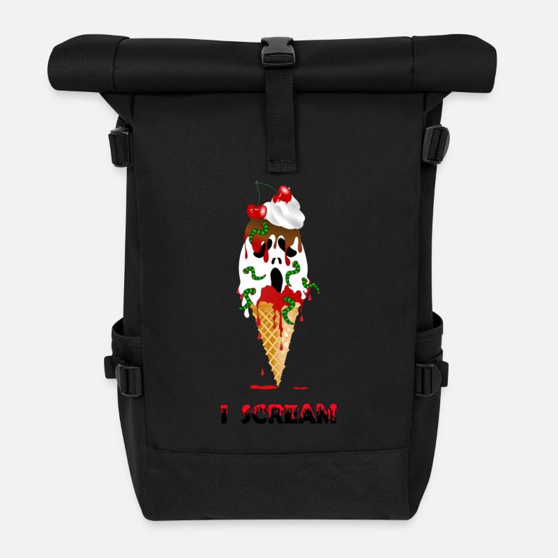 Glace Halloween - Sac à dos roll top - noir