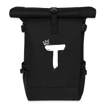 T - Rolltop Rucksack - Schwarz - Vorne