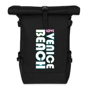 J’aime Venice Beach - Sac à dos roll top - noir - Devant