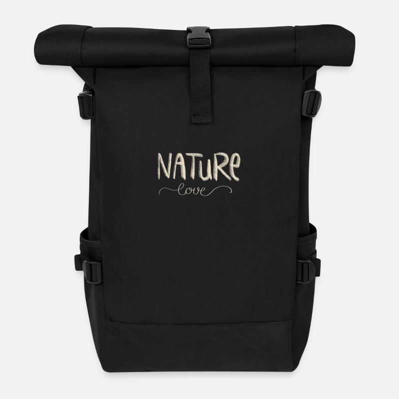 Nature love - Rolltop Rucksack - Schwarz