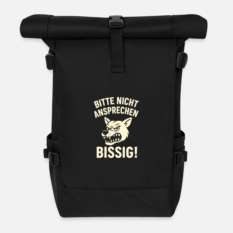 S’il vous plaît, ne leur parlez pas - Sac à dos roll top - noir