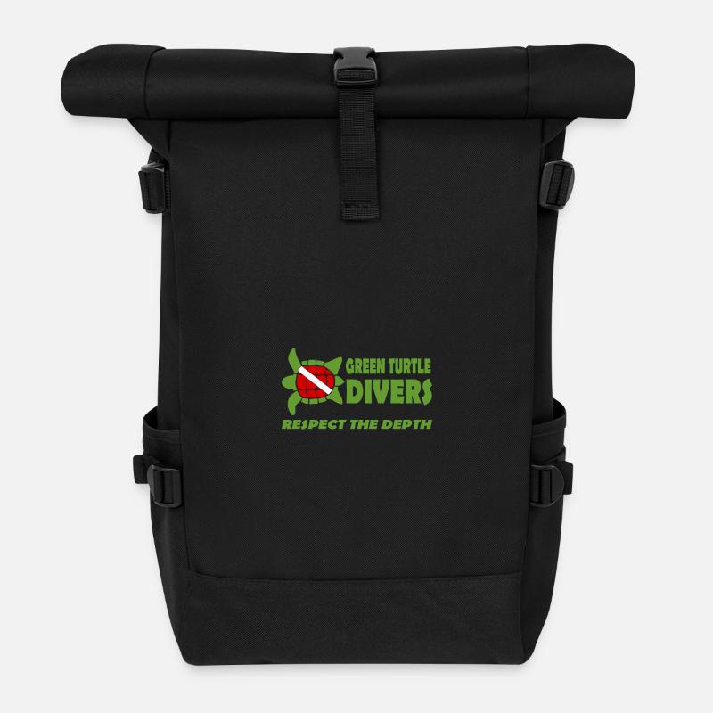 RESPECT - Roll Top Backpack - black