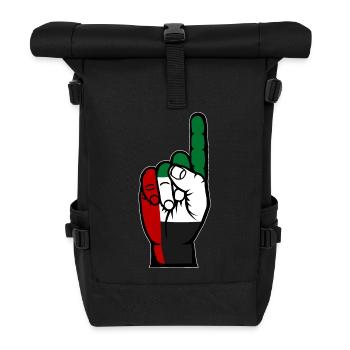 Vereinigte Arabische Emirate Flagge Nummer 1 - Rolltop Rucksack - Schwarz - Vorne