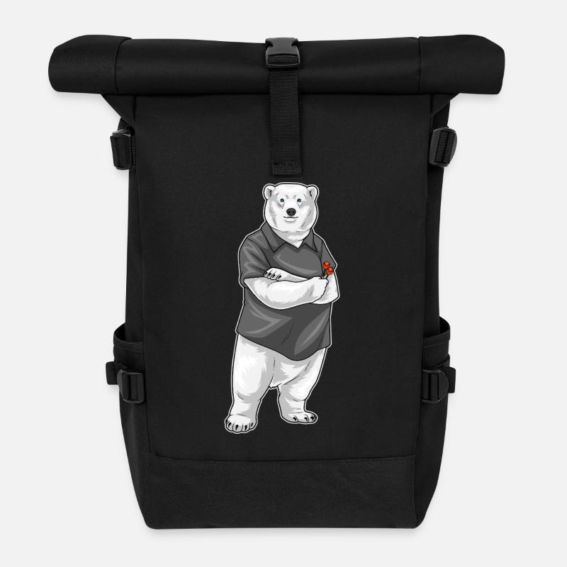 Eisbär Dart Dartpfeil - Rolltop Rucksack - Schwarz