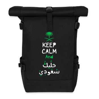 Keep Calm Arabic Pride - Roll Top Backpack - black - Front