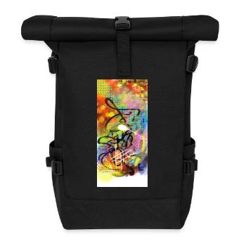 Chaos one - das perfekte ADHS Shirt - Psycho - Rolltop Rucksack - Schwarz - Vorne