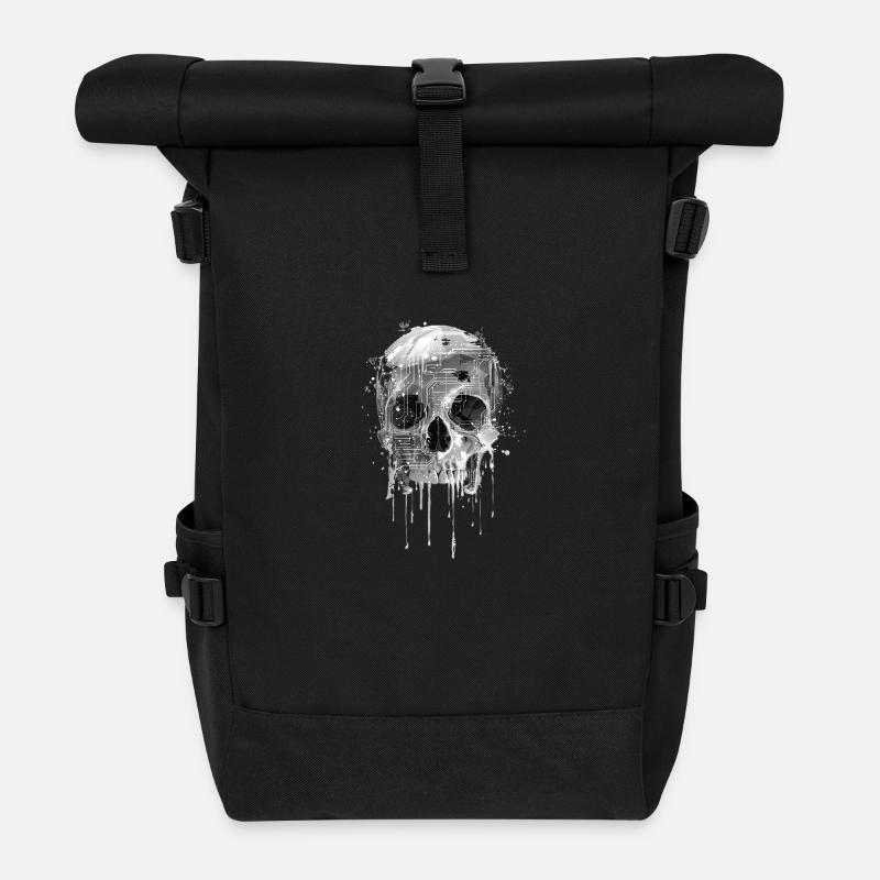 T-Shirt « Crâne Rebelle » - Sac à dos roll top - noir