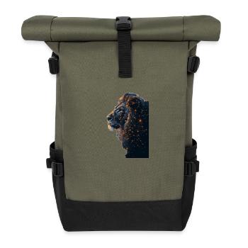 Lion - Roll Top Backpack - olive/black - Front