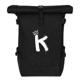 K - Rolltop Rucksack - Schwarz - Vorne