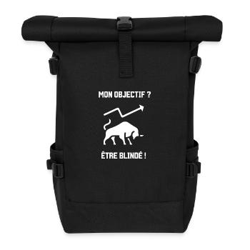 My goal? Be armored! - Roll Top Backpack - black - Front