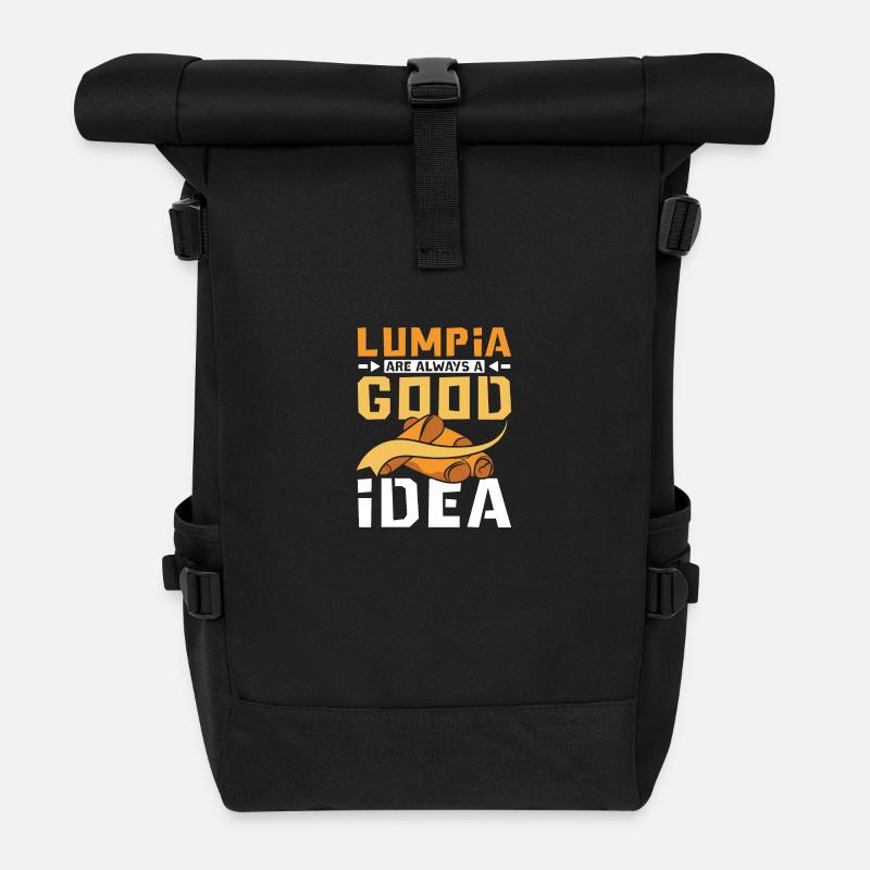 Lumpia are always a good idea - Rolltop Rucksack - Schwarz