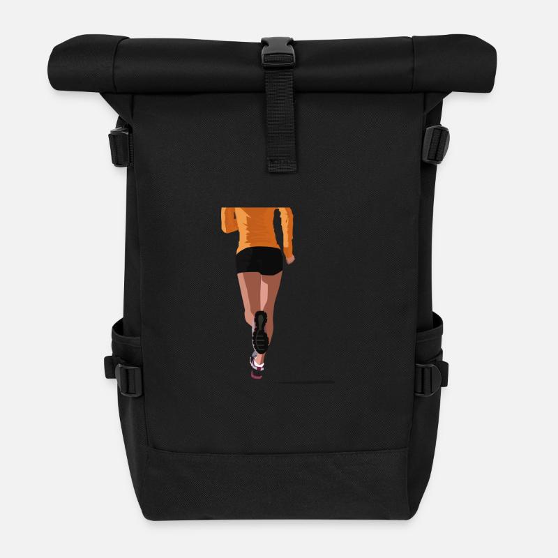 jogging - Roll Top Backpack - black
