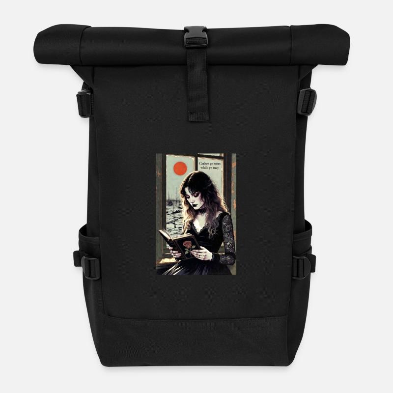 Gothic Lifestyle - Rolltop Rucksack - Schwarz
