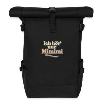 Ich hoer nur mimimi - Rolltop Rucksack - Schwarz - Vorne