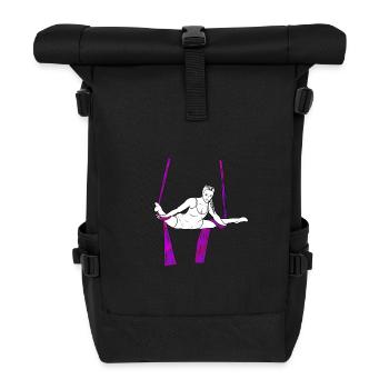 Aerial Silk Straddle - Roll Top Backpack - black - Front