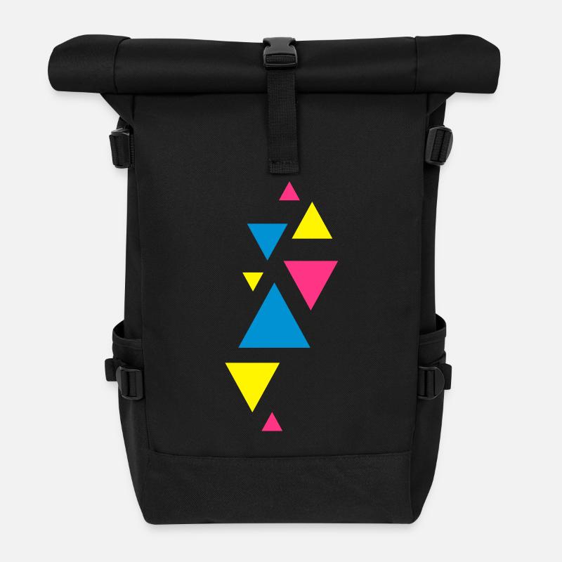 trois formes eckedesign hippie - Sac à dos roll top - noir