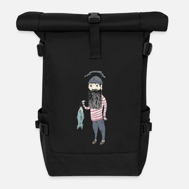 sjømann - Rolltop Rucksack - Schwarz