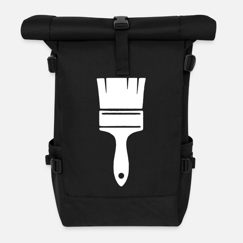 Maler Pinsel Icon Handwerk Vektor - Rolltop Rucksack - Schwarz