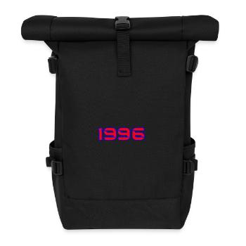 1996 Neon Retro-Logo - Rolltop Rucksack - Schwarz - Vorne