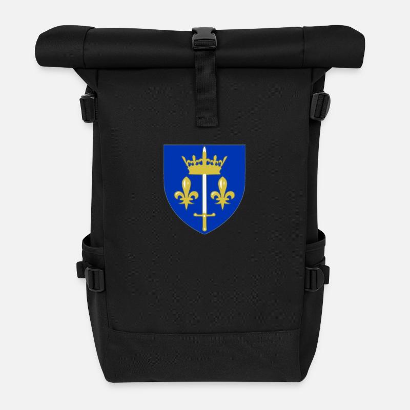 royaliste blason - Sac à dos roll top - noir